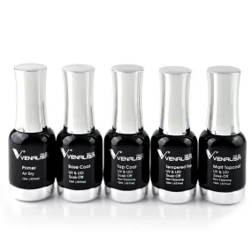 12ml Top & Base Coat Set- 5 pcs