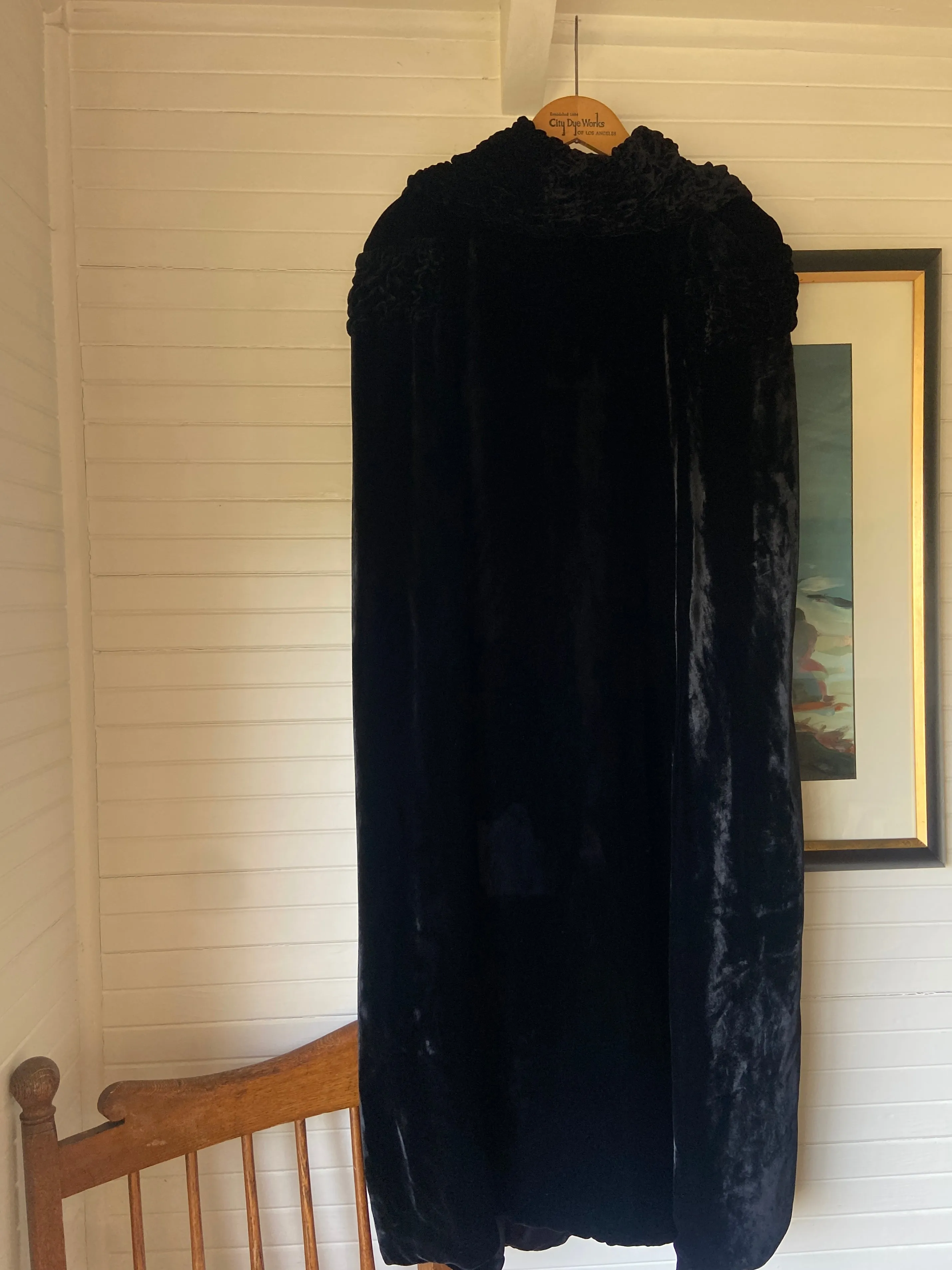 1920s Silk Velvet Opera Cape