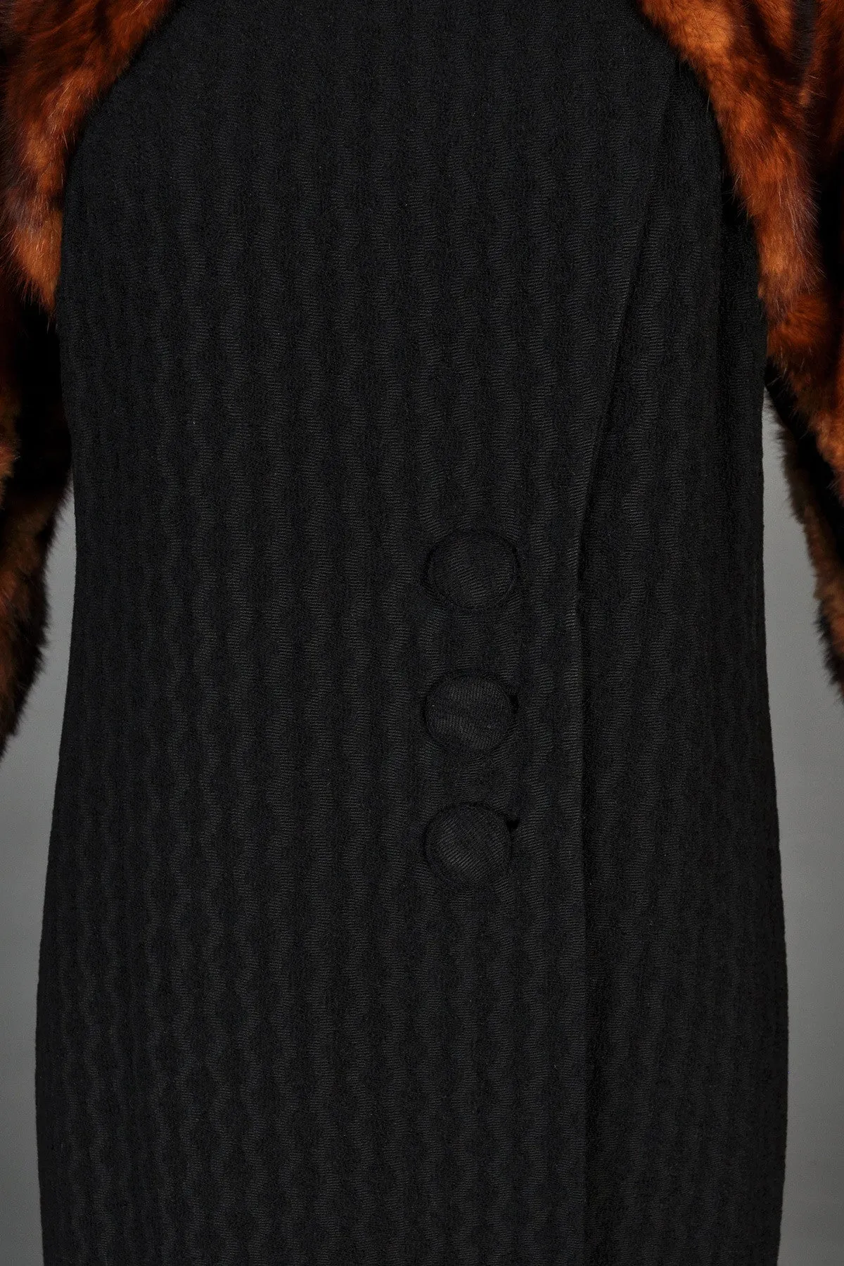 1930s Whiskey Mink Fur Sleeve Coat