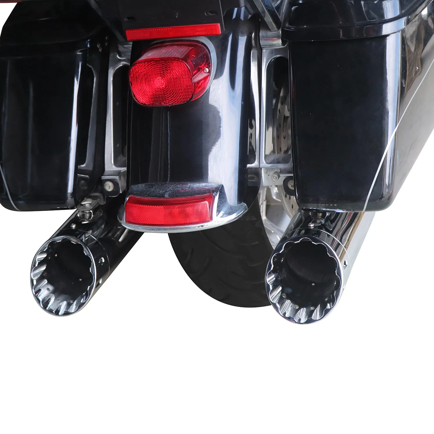5.0'' Chrome Slip on Mufflers for Harley Touring 1995-2024 Exhaust, Upgrading Style