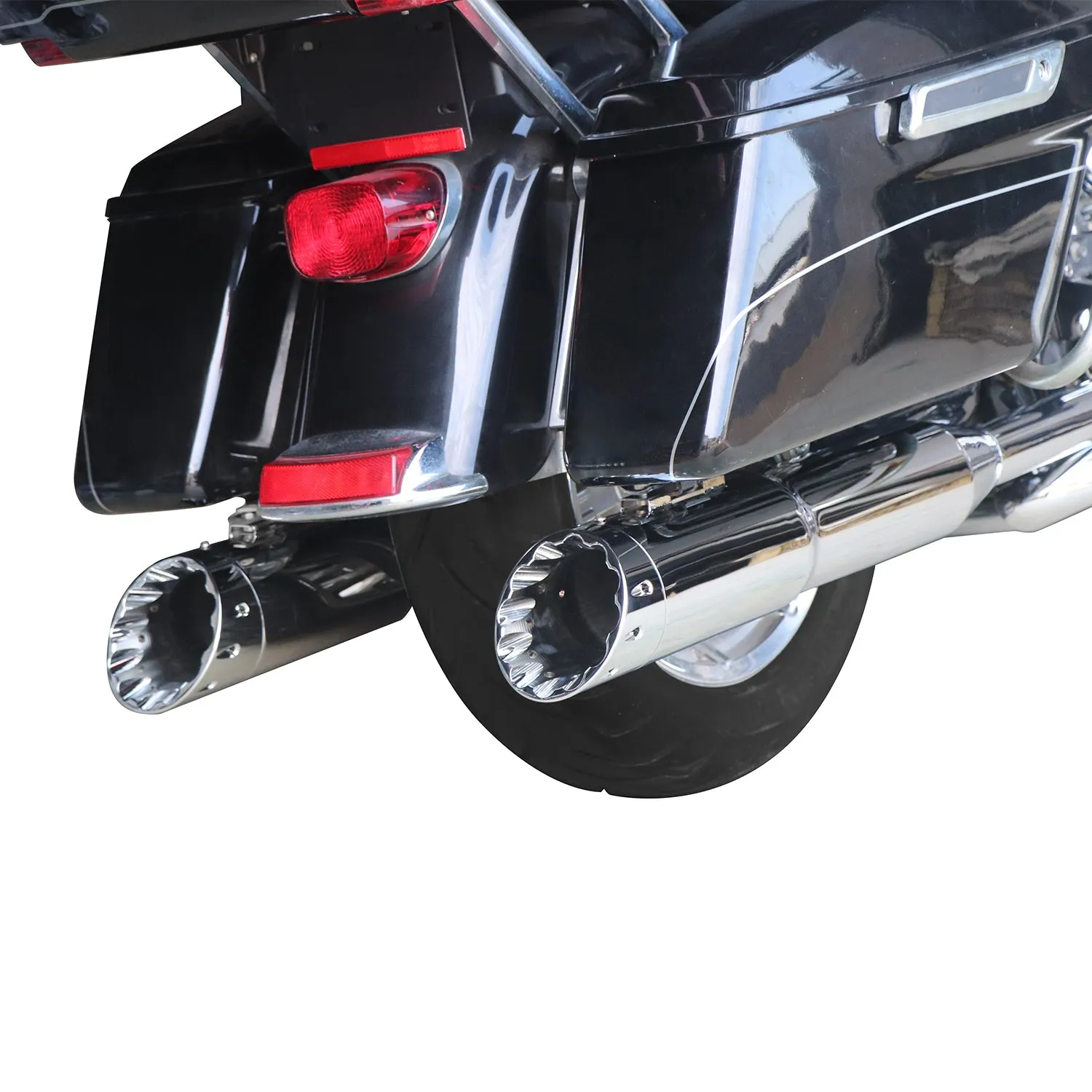 5.0'' Chrome Slip on Mufflers for Harley Touring 1995-2024 Exhaust, Upgrading Style