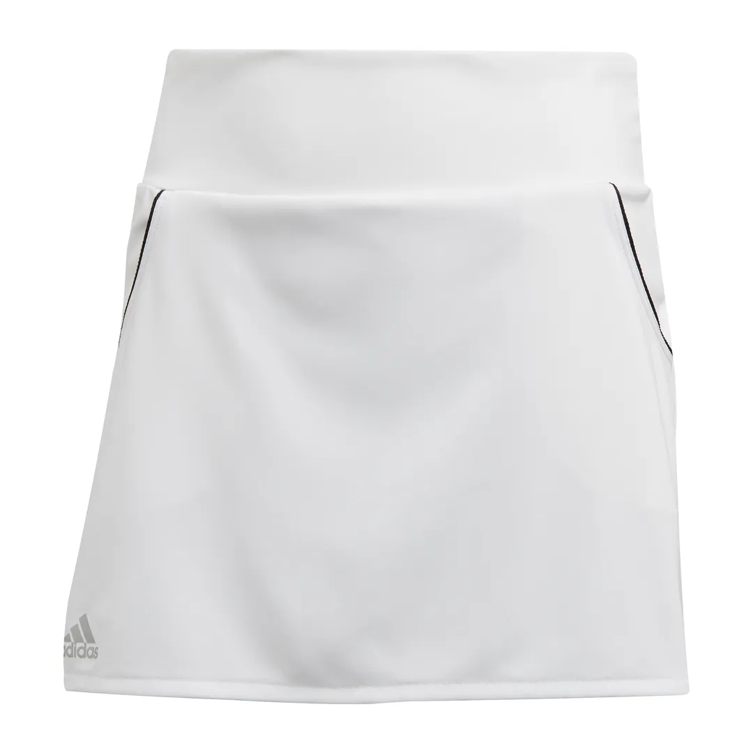 adidas Girl's Club Skirt (White/Silver/Black)