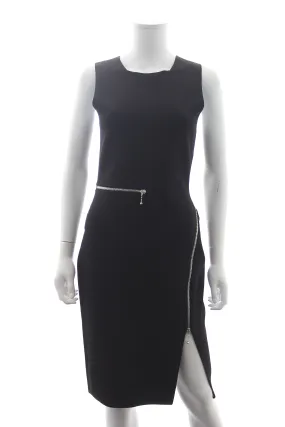 Alexander Wang Curved Zipper Stretch-Knit Dress