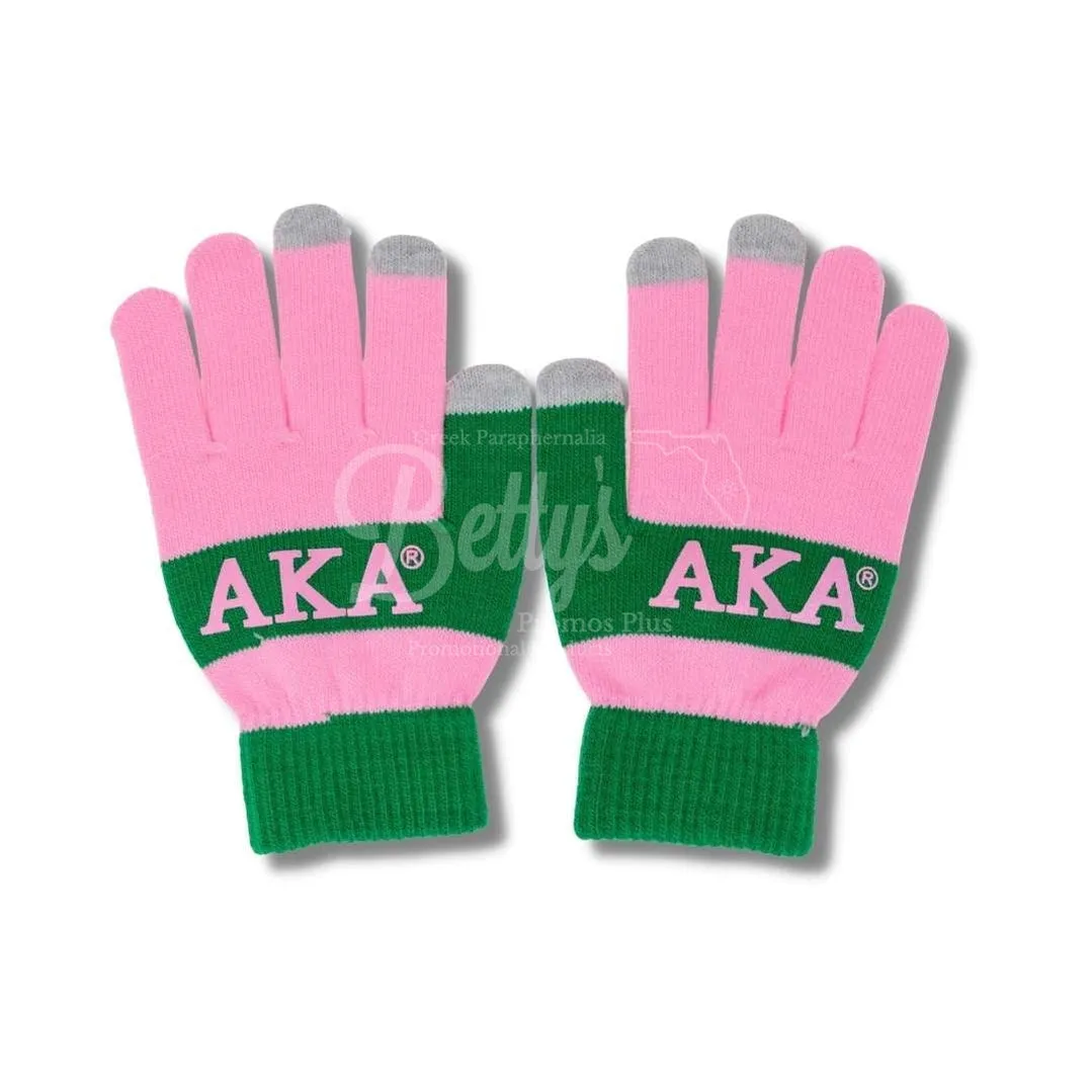 Alpha Kappa Alpha AKA Knit Touch Screen Gloves