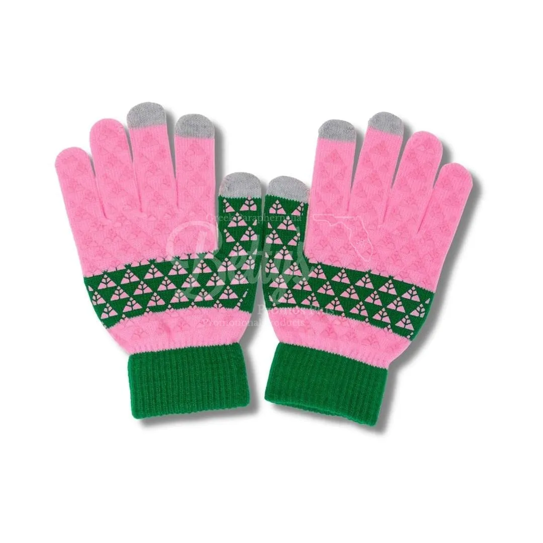 Alpha Kappa Alpha AKA Knit Touch Screen Gloves