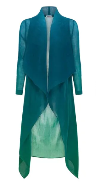 Alquema Long Collare Coat - BISCAY TO FERN