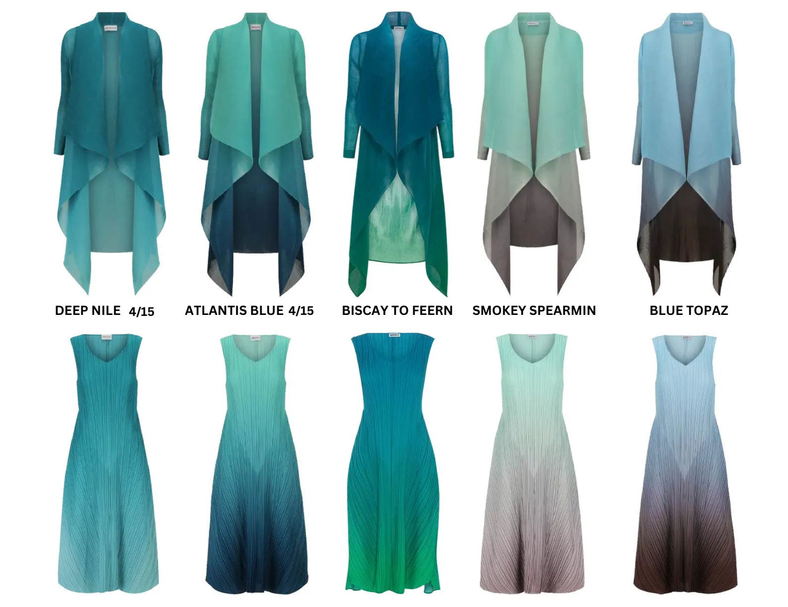 Alquema Long Collare Coat - BISCAY TO FERN