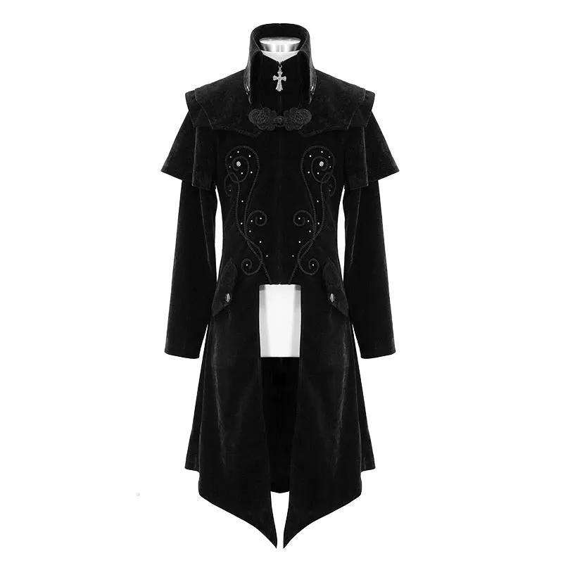 'Amon' Gothic Coat with Cape Collar
