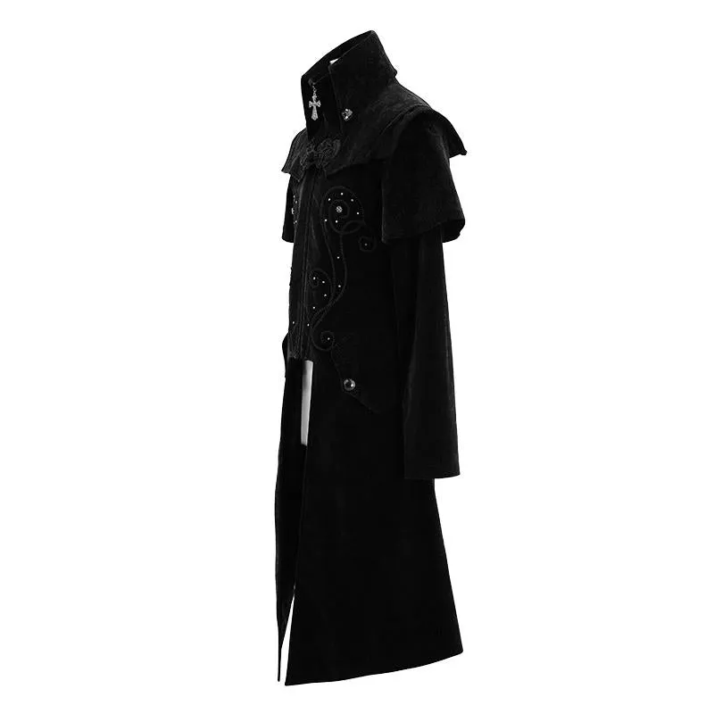 'Amon' Gothic Coat with Cape Collar