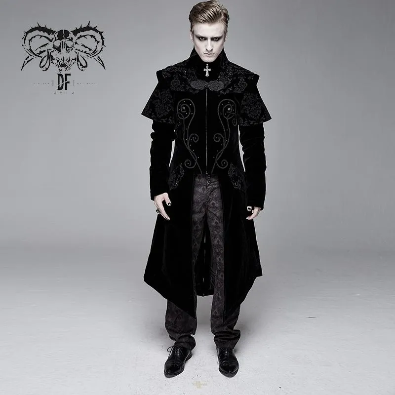'Amon' Gothic Coat with Cape Collar