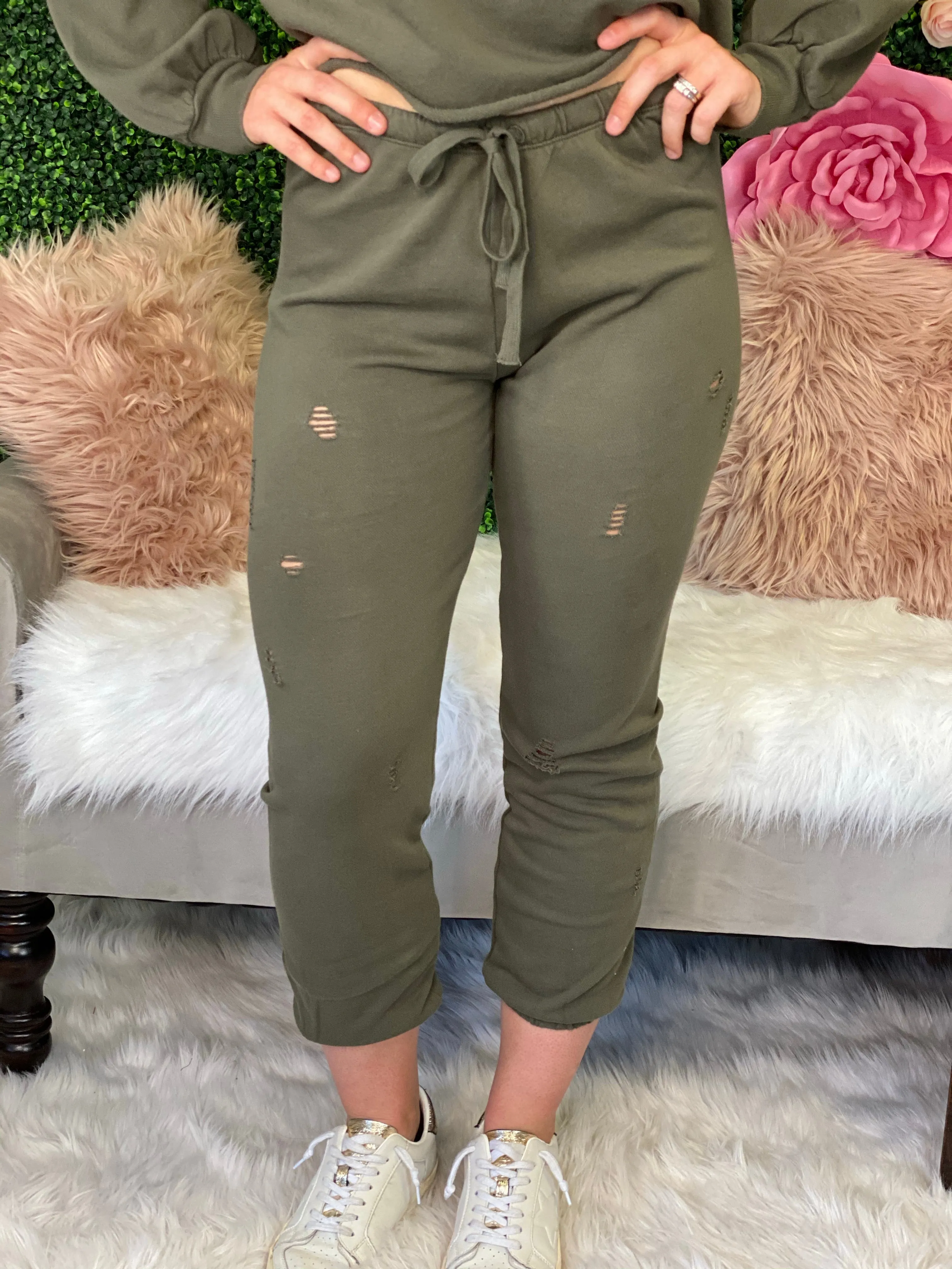 Aria Distressed Joggers