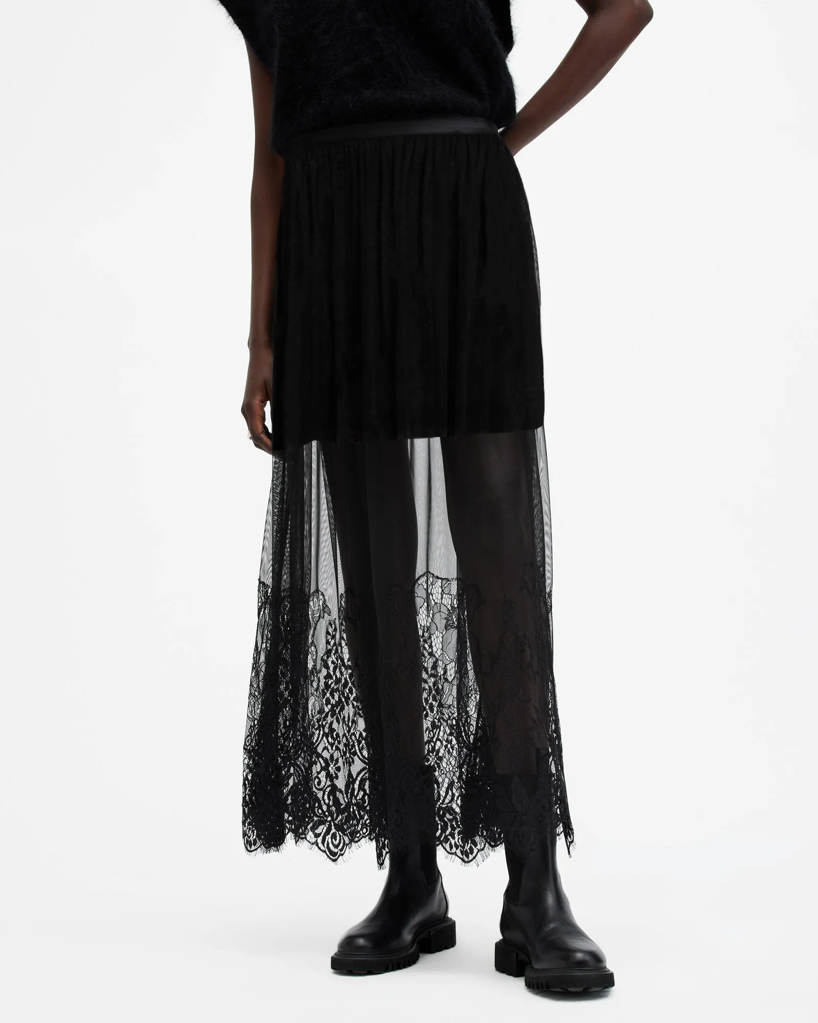 Ariella Lace Midi Skirt