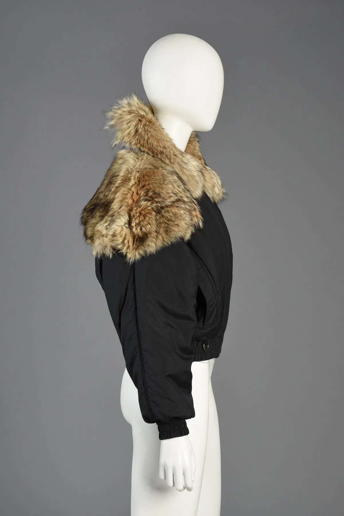 Avant Garde Ski Coat w/Huge Coyote Fur Mantle