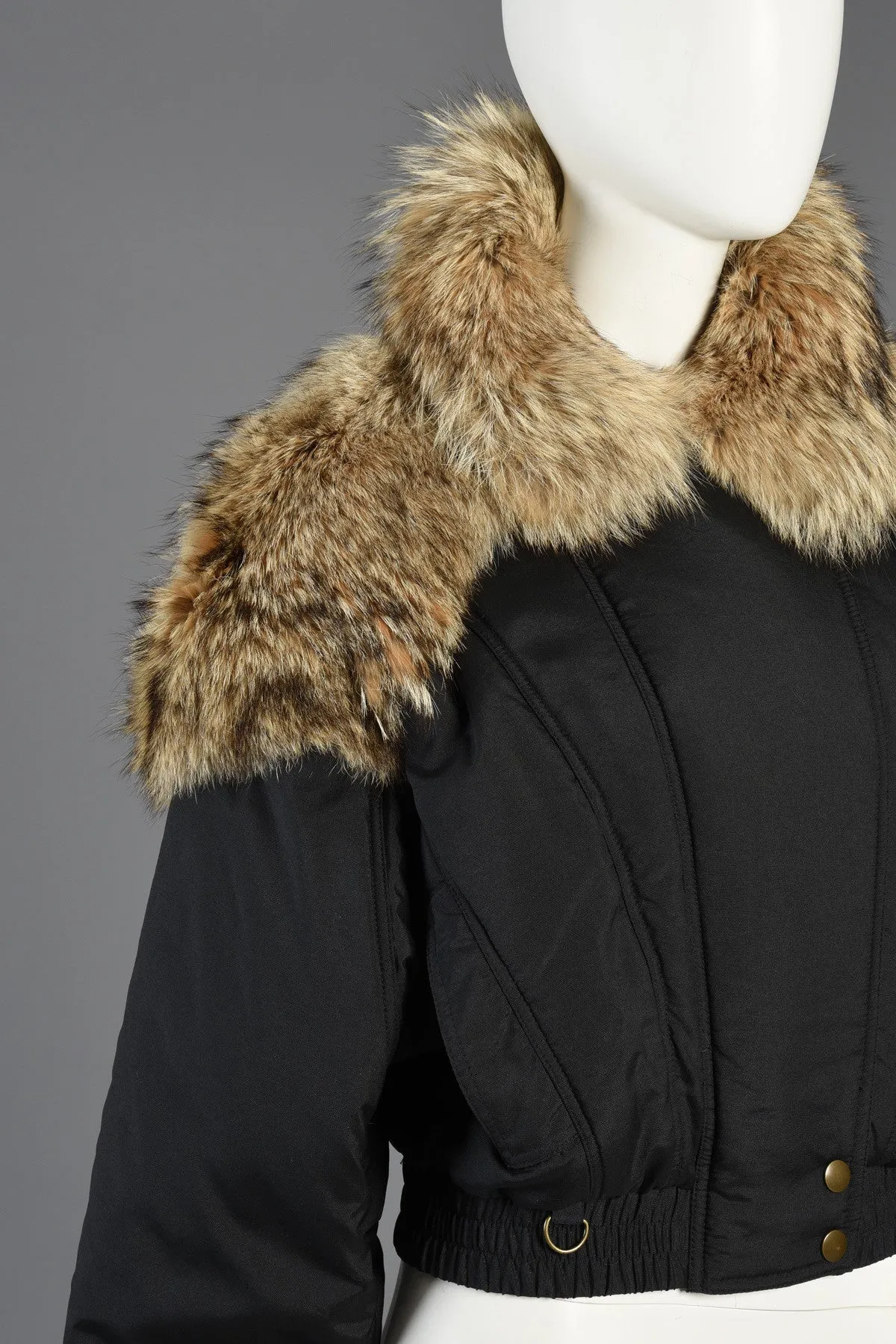 Avant Garde Ski Coat w/Huge Coyote Fur Mantle