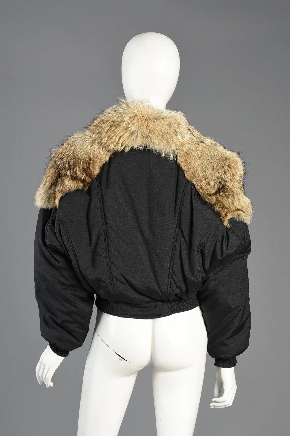 Avant Garde Ski Coat w/Huge Coyote Fur Mantle