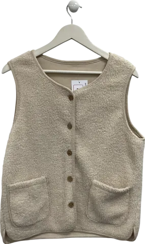 Beige Teddy Gilet UK L