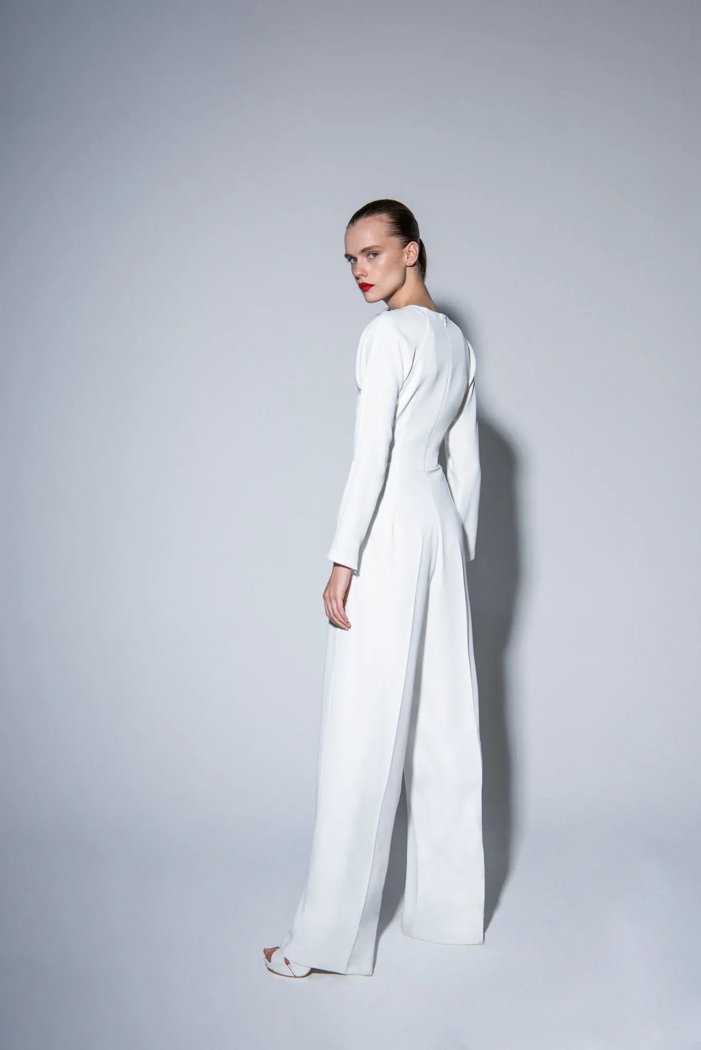 Beyza knot detail bridal jumpsuit