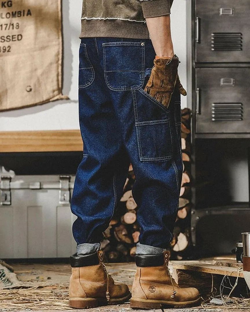 【BLUE LABEL】Diamond Stitch Double Knee Jeans P0301
