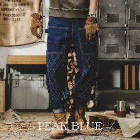 【BLUE LABEL】Diamond Stitch Double Knee Jeans P0301