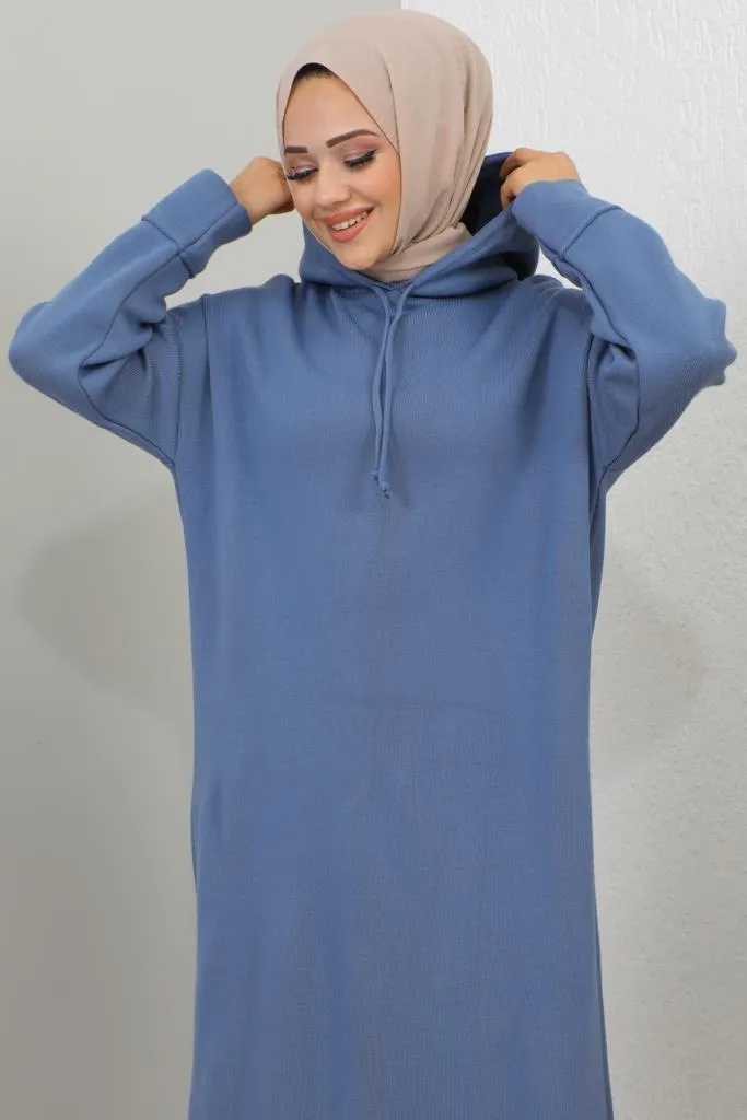BNG Women Hooded Knit Dress Blue - Clermont