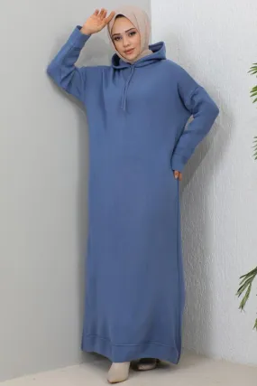 BNG Women Hooded Knit Dress Blue - Clermont