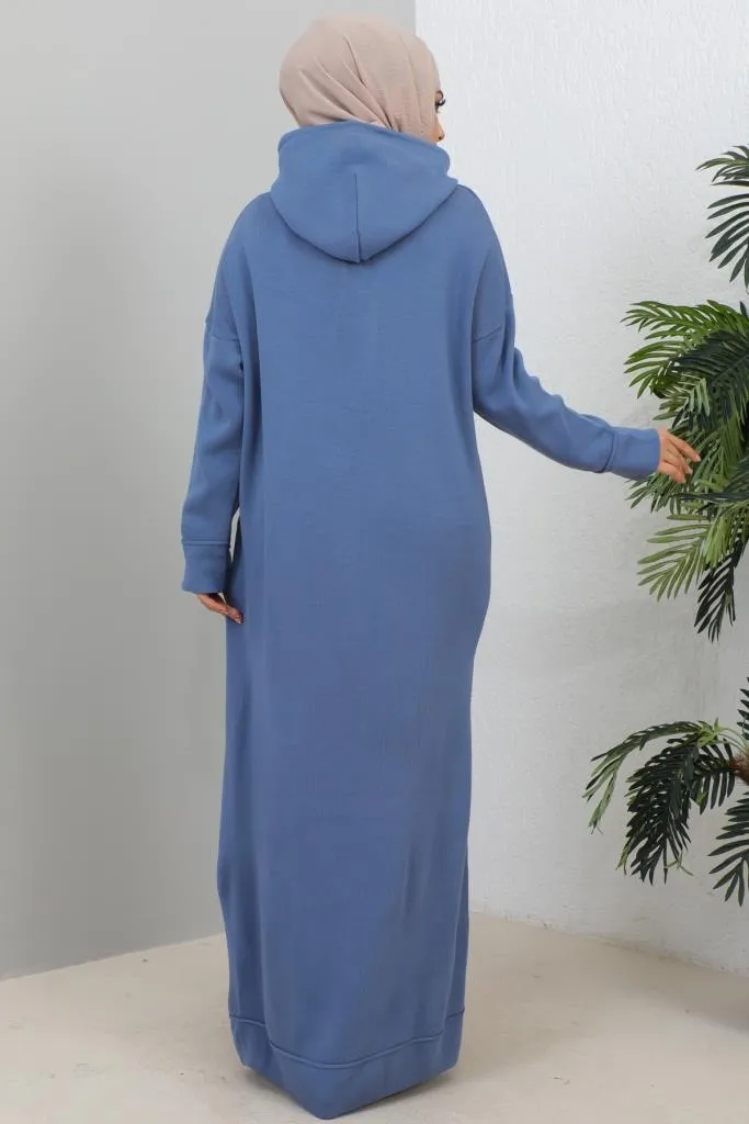 BNG Women Hooded Knit Dress Blue - Clermont