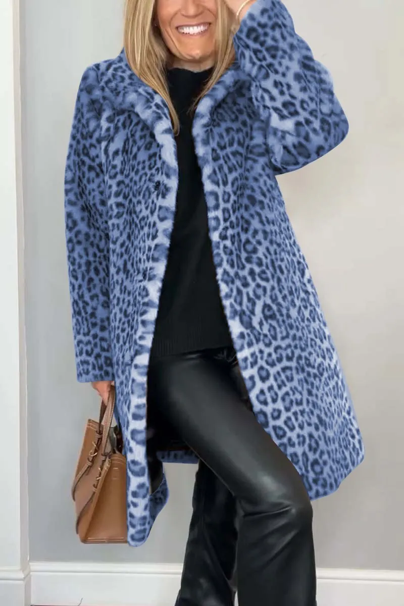 Chic Leopard Print Coat