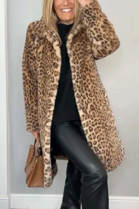 Chic Leopard Print Coat