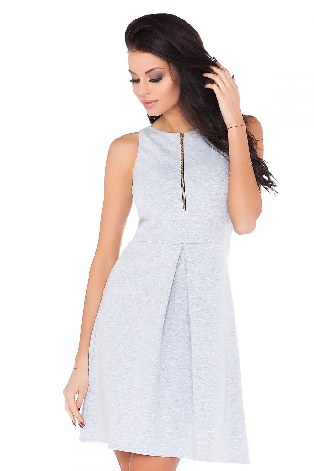 Chic Zippered Knit Dress for Everyday Elegance