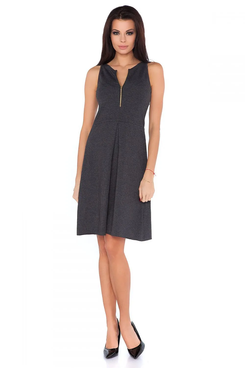 Chic Zippered Knit Dress for Everyday Elegance