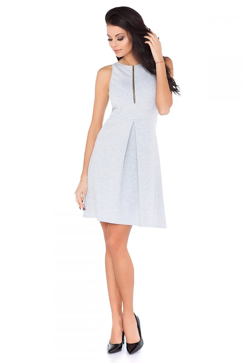 Chic Zippered Knit Dress for Everyday Elegance