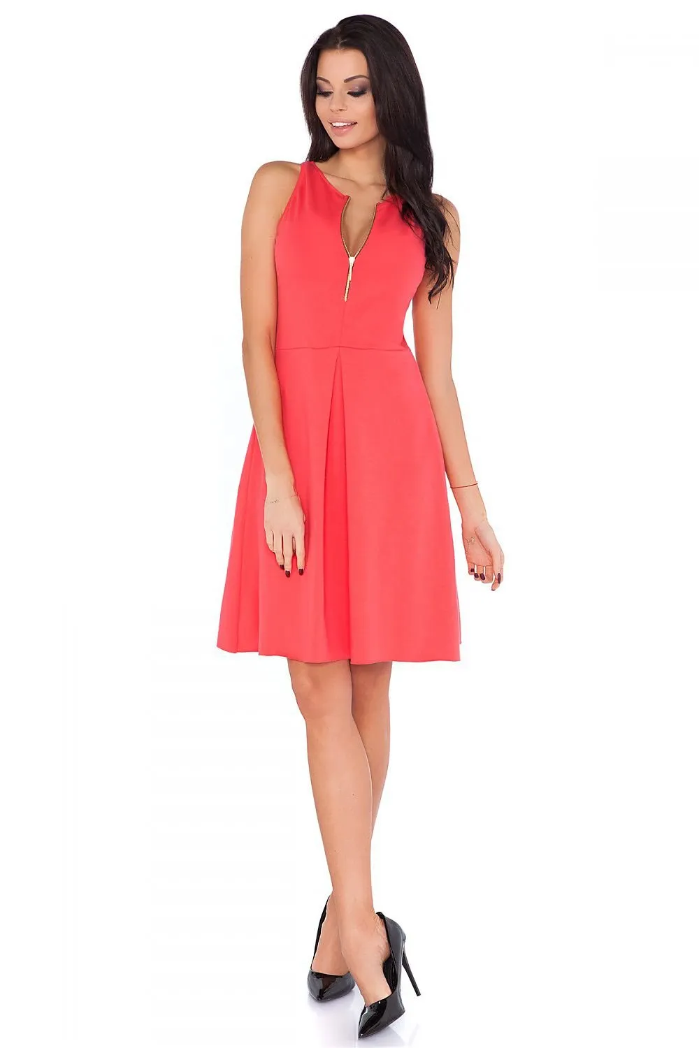 Chic Zippered Knit Dress for Everyday Elegance