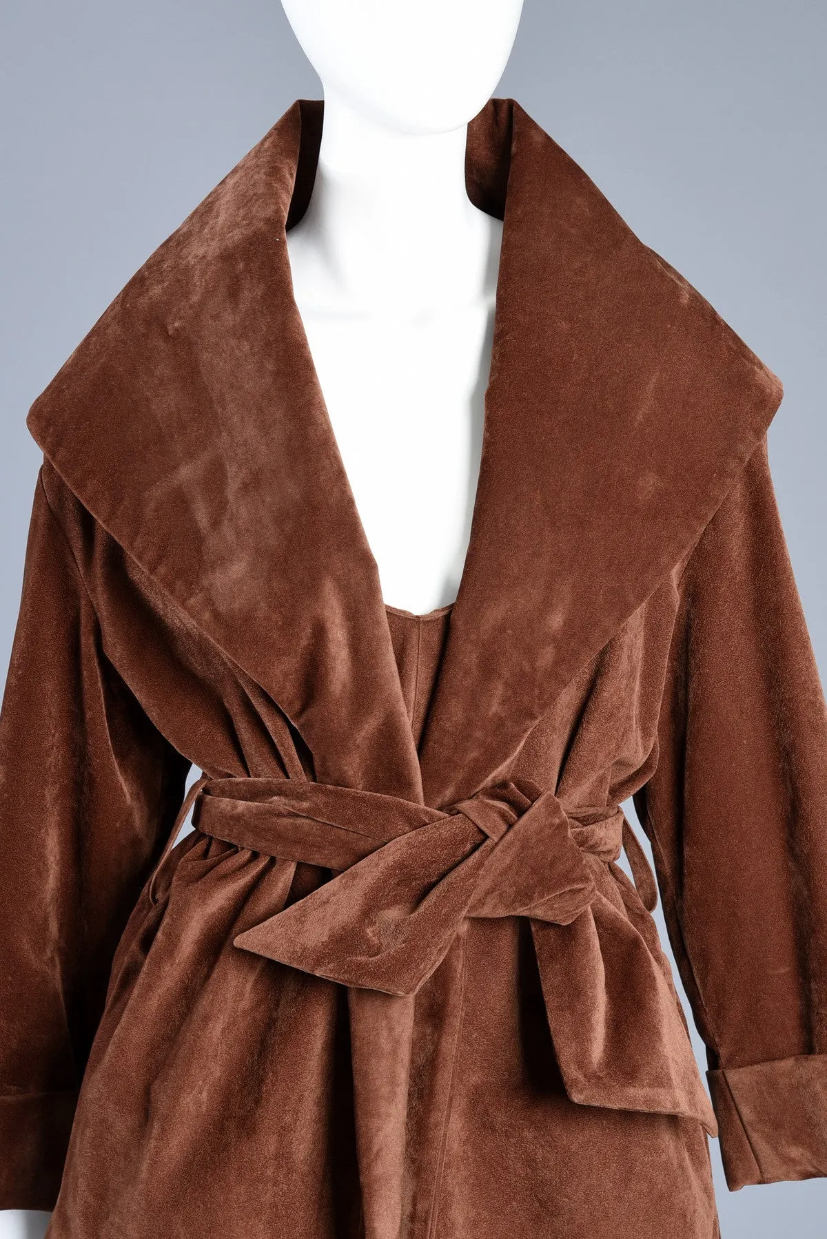 Chocolate Velveteen 2pc Romper   Shawl Collar Jacket Ensemble