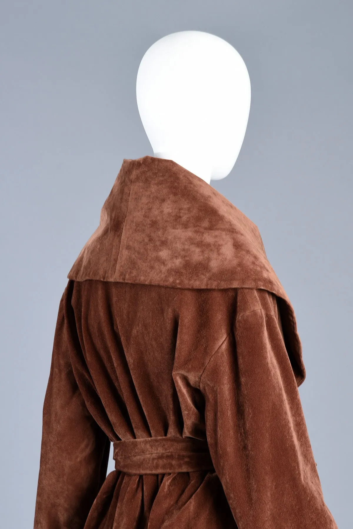 Chocolate Velveteen 2pc Romper   Shawl Collar Jacket Ensemble