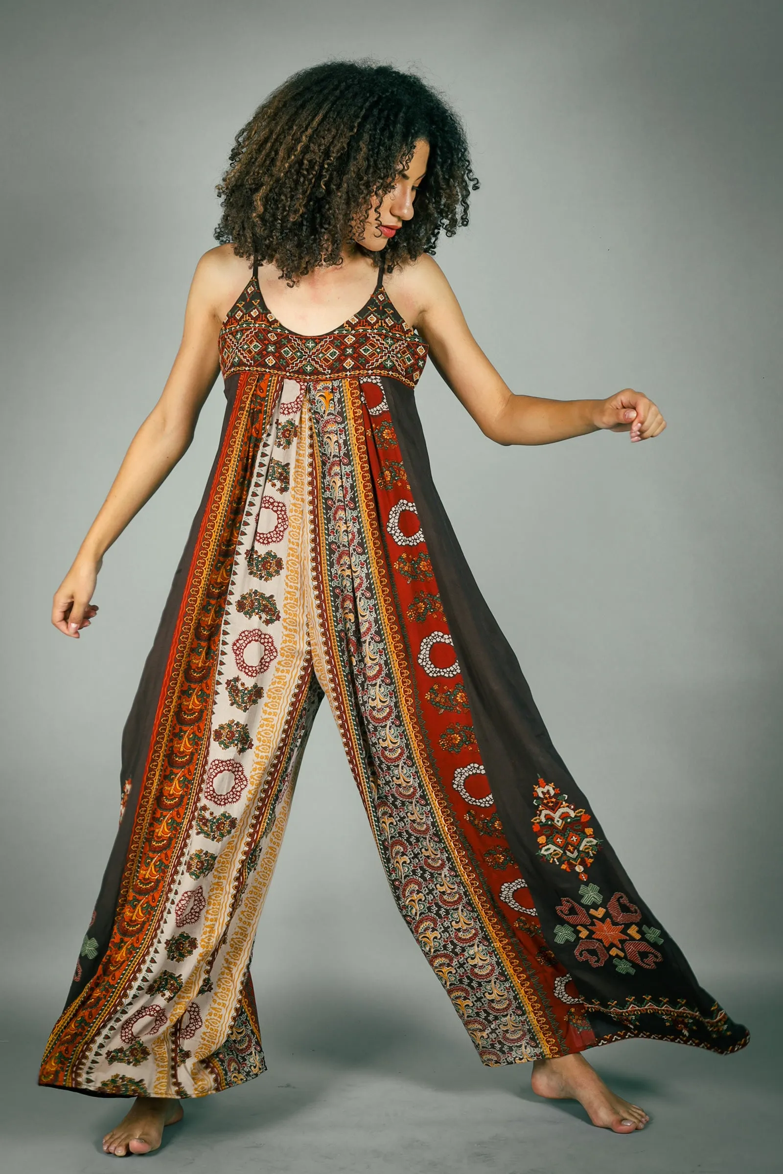Clemence Geometric Embroidered Jumpsuit