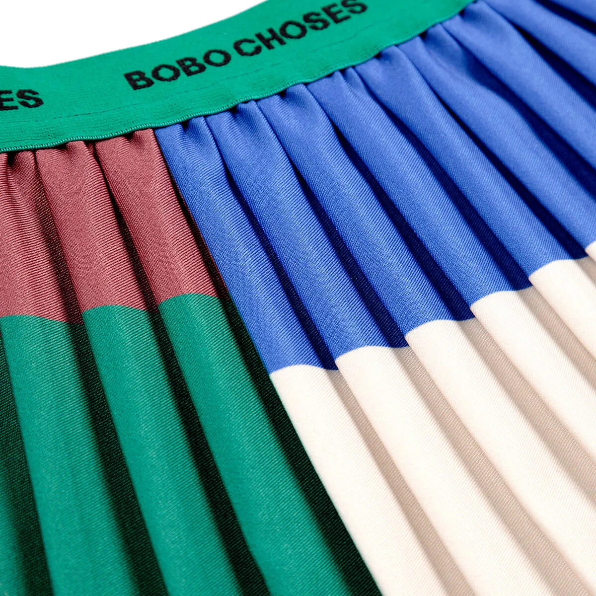 Colour Block Pleated Skirt by Bobo Choses