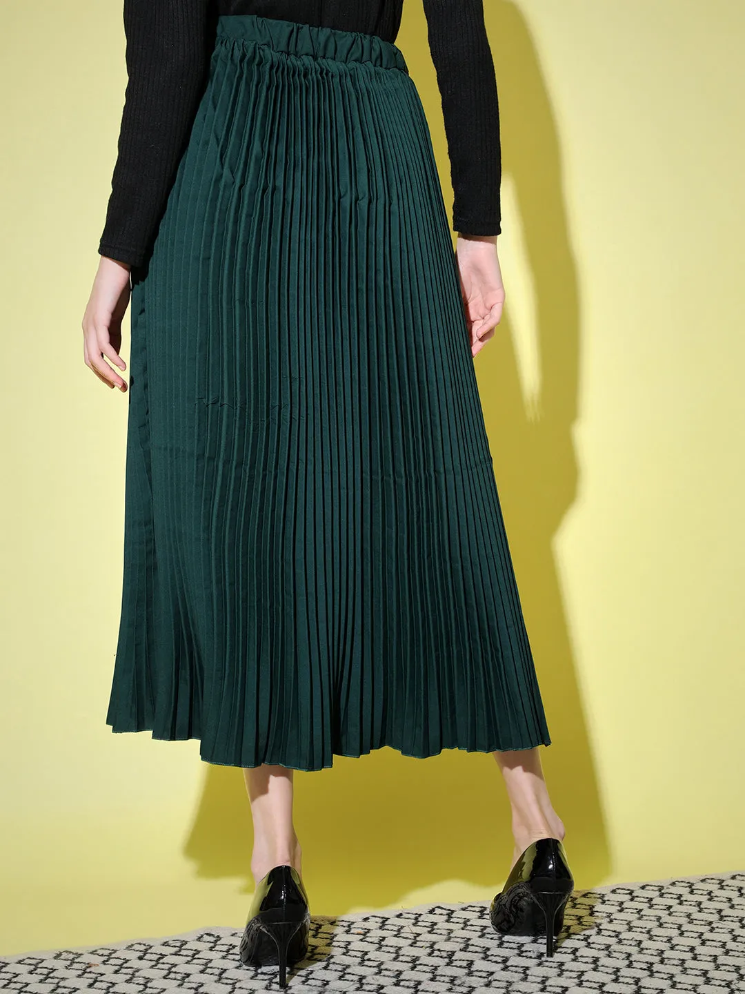 Crepe Pleated Women Skirt-3002-3006