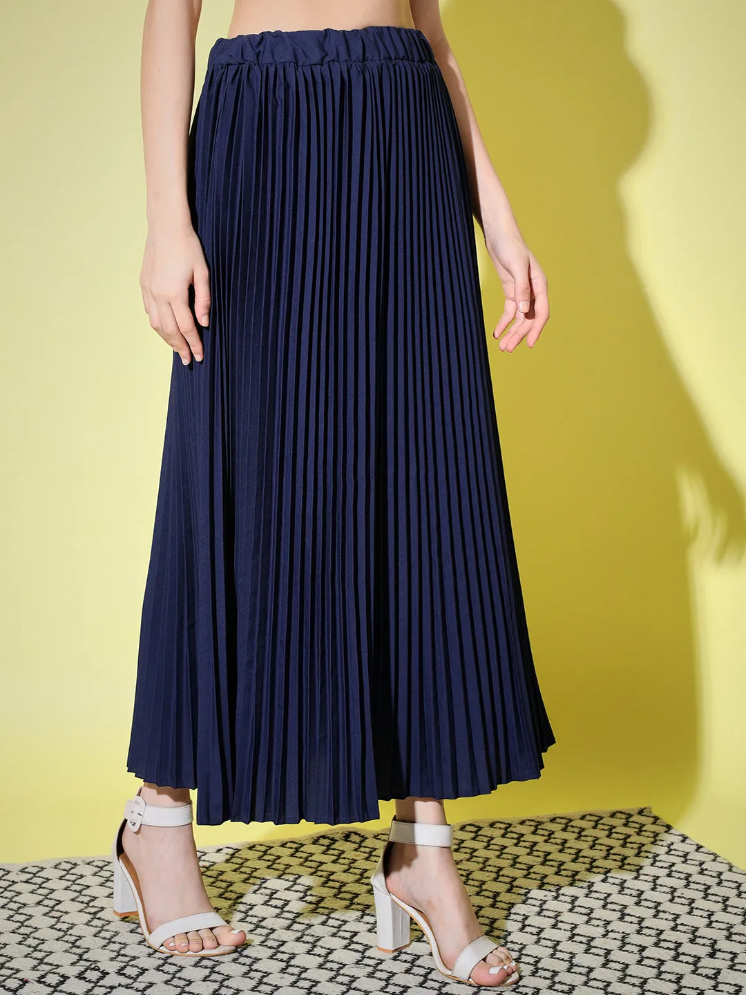 Crepe Pleated Women Skirt-3002-3006