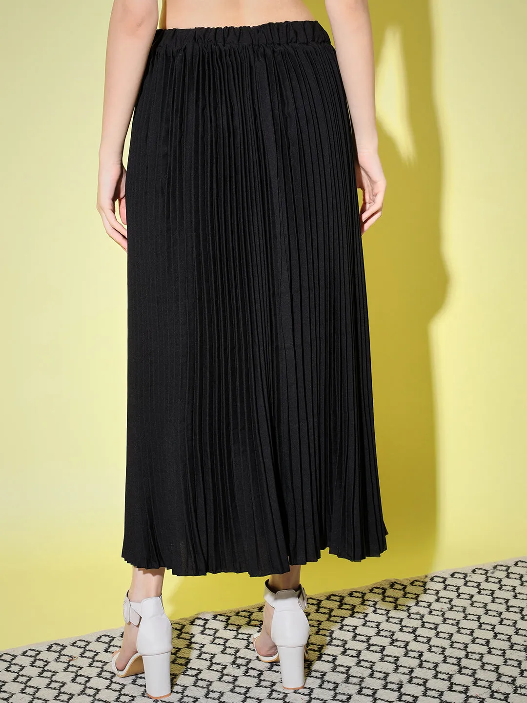 Crepe Pleated Women Skirt-3002-3006