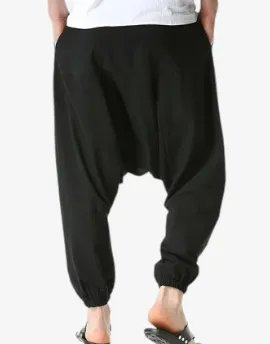 Cyber Nomad Harem Trousers - Hiphop Harem Pants Baggy Casual Yoga Loose Drop Crotch Trouser cyberpunk avant garde
