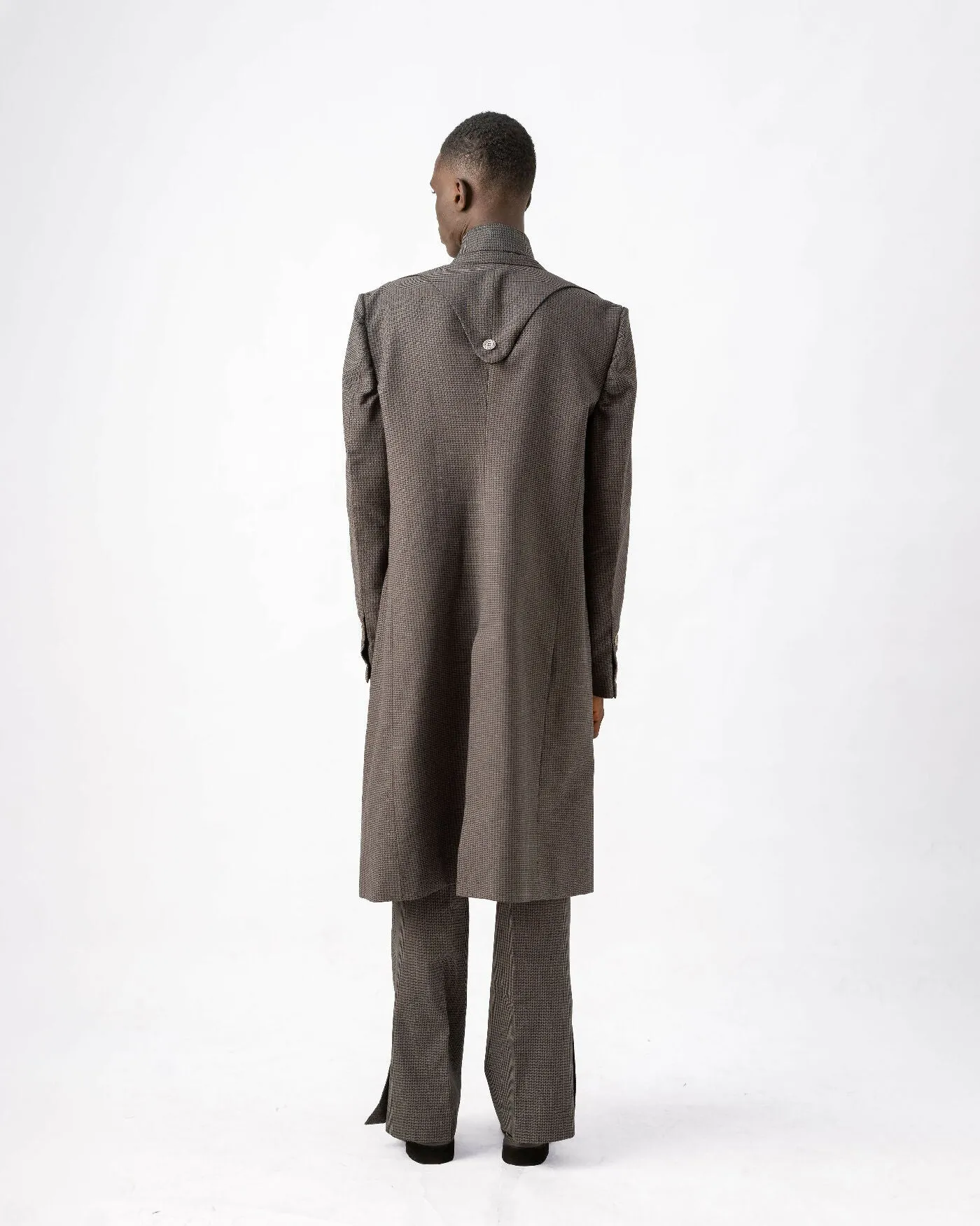 Denim Long Coat with Matching Trousers