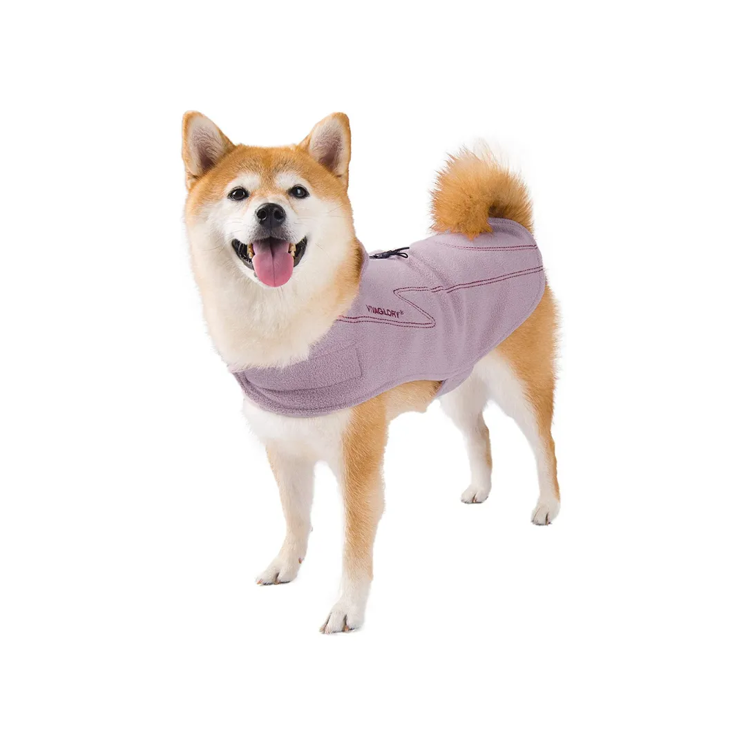 Dog Fleece Coat Warm Jacket with Hook and Loop Fastener