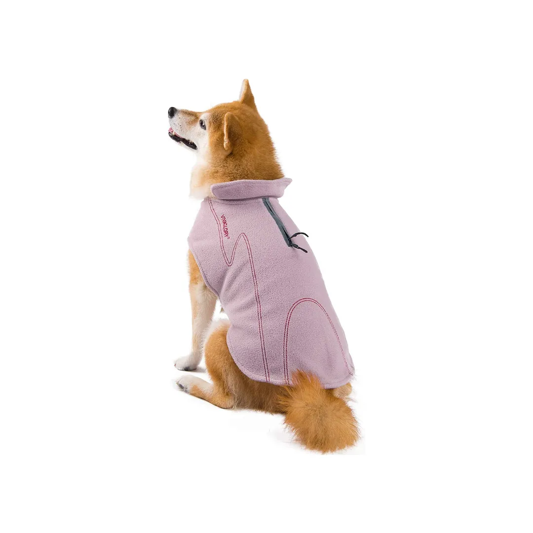 Dog Fleece Coat Warm Jacket with Hook and Loop Fastener