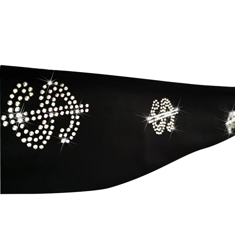 DOLLAR Money Sign Rhinestone Tights- Black