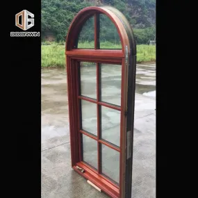 DOORWIN 2021Top arch window timber windows soundproof picture aluminum round open by Doorwin on Alibaba