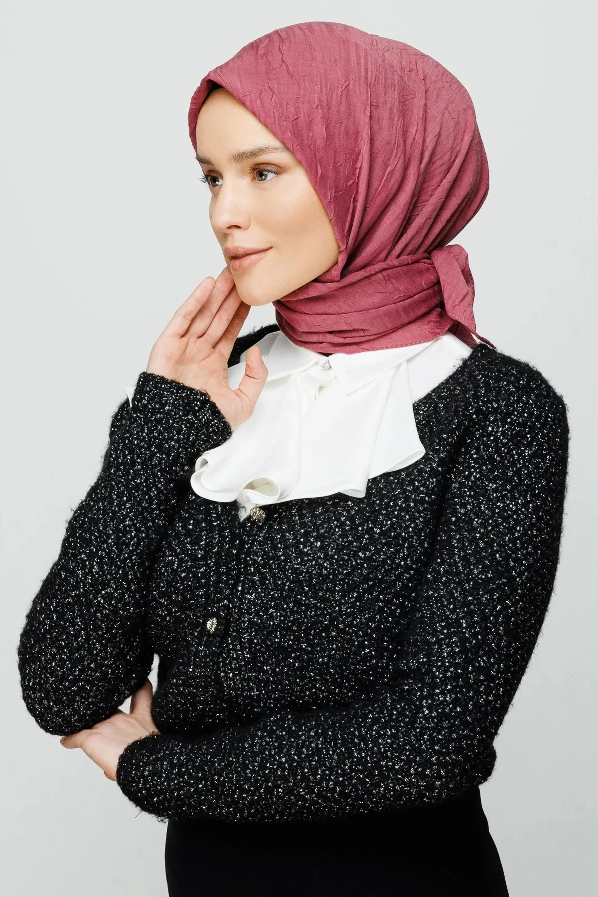 Dried Rose Bamboo Square Scarf