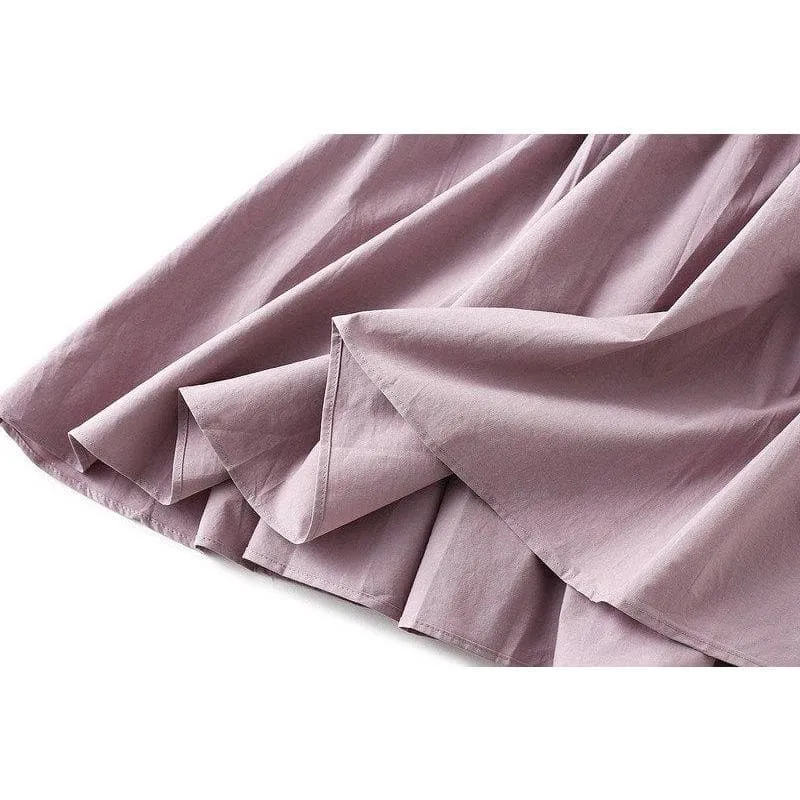 ELASTIC PLEATED MIDI SKIRT