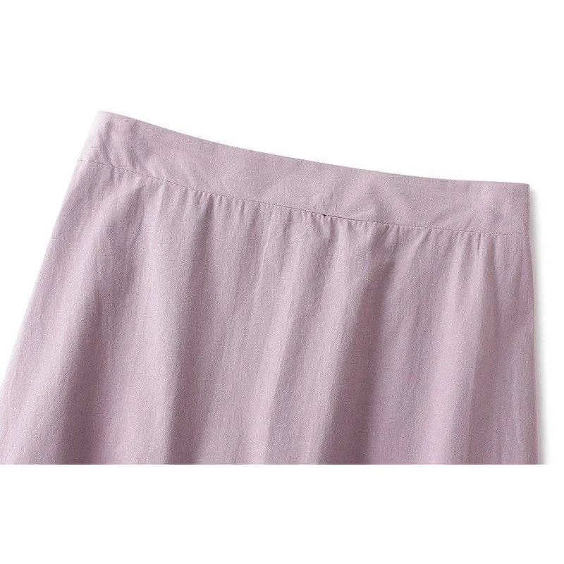 ELASTIC PLEATED MIDI SKIRT