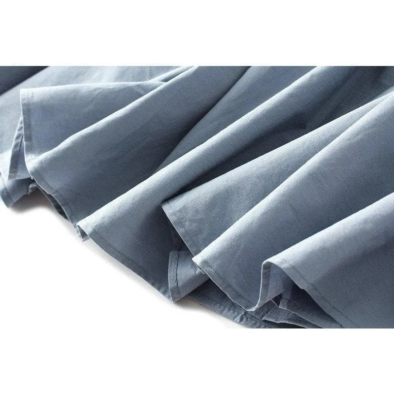 ELASTIC PLEATED MIDI SKIRT