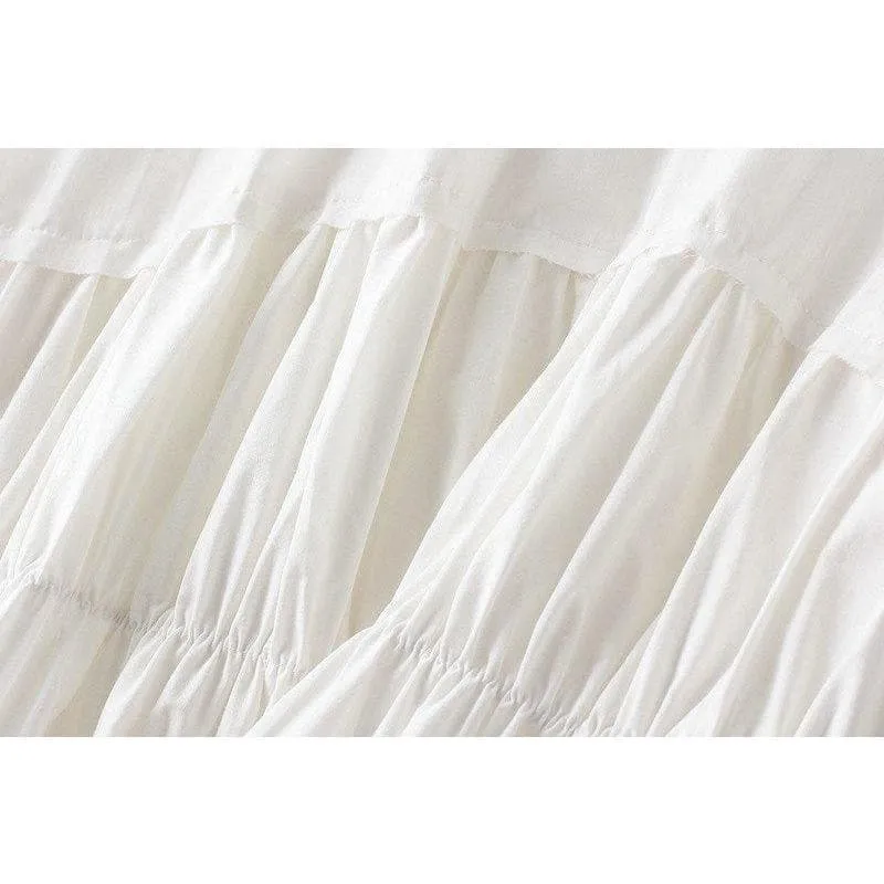ELASTIC PLEATED MIDI SKIRT